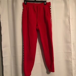 Red Checkered Sweatpants